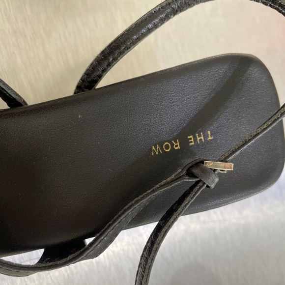The Row Black Kitten Heel Sandals - Picture 2 of 14